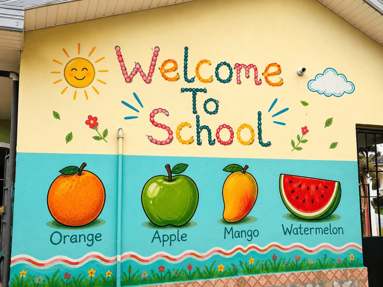Welcome to school wall at Enclave of Wisdom Montessori